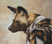 wildl dog, african art